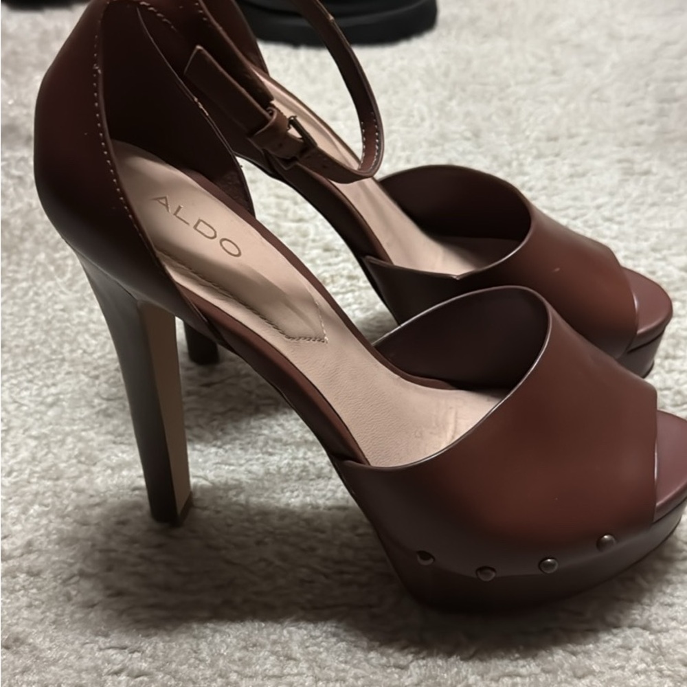 Aldo Women's Brown High Heel Sandals